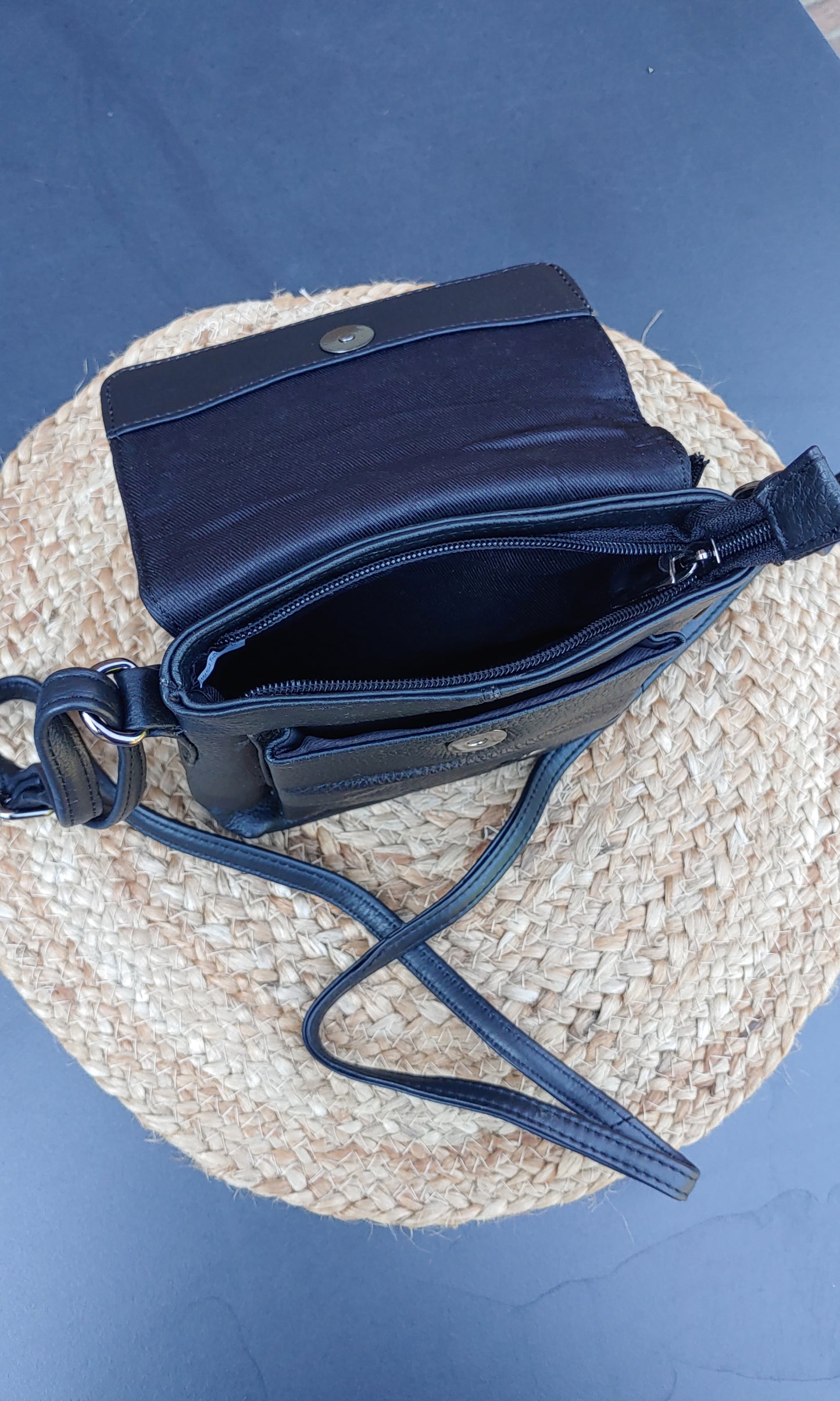 Tas Zwart (echt leer)