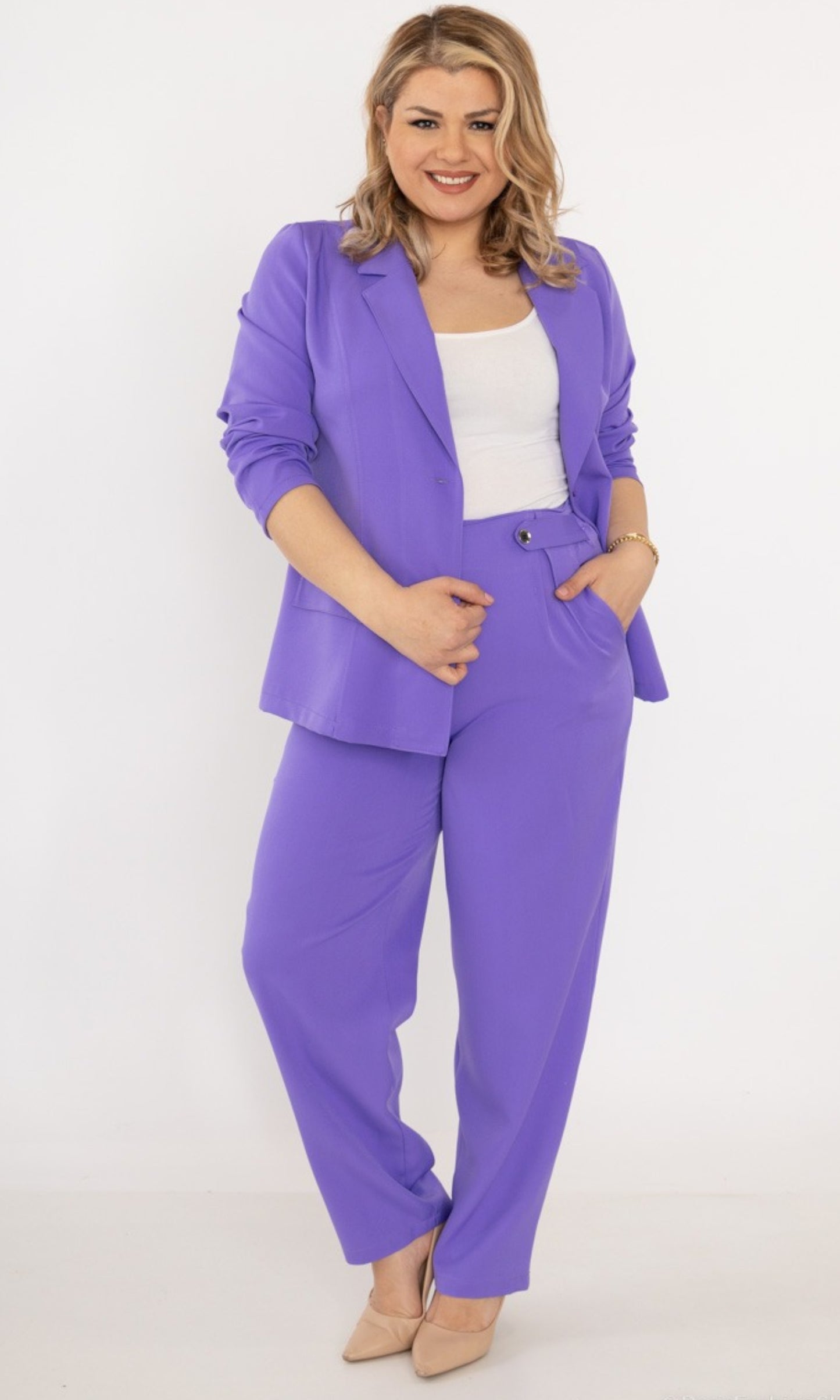 Grote maten Blazer lila