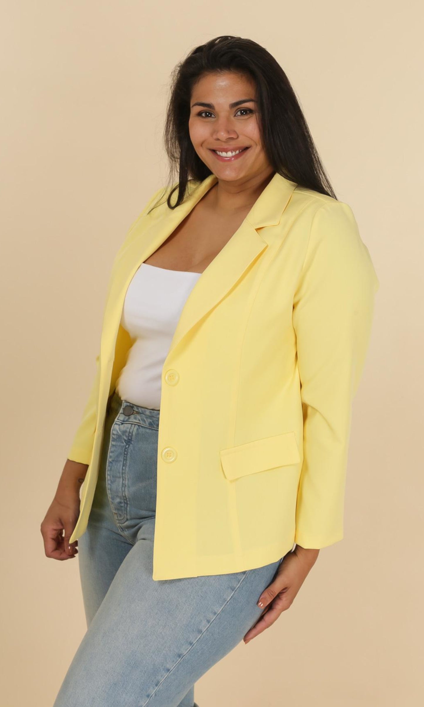 grote maten blazer geel