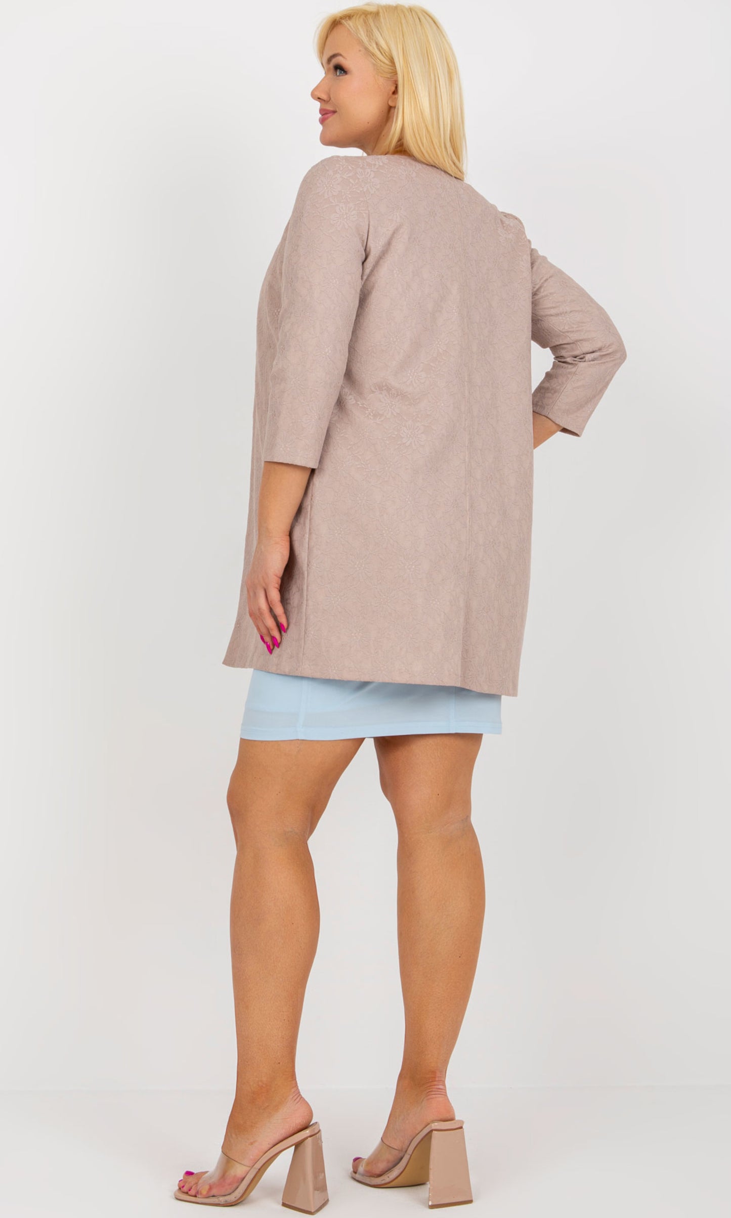 Blazer grote maten beige