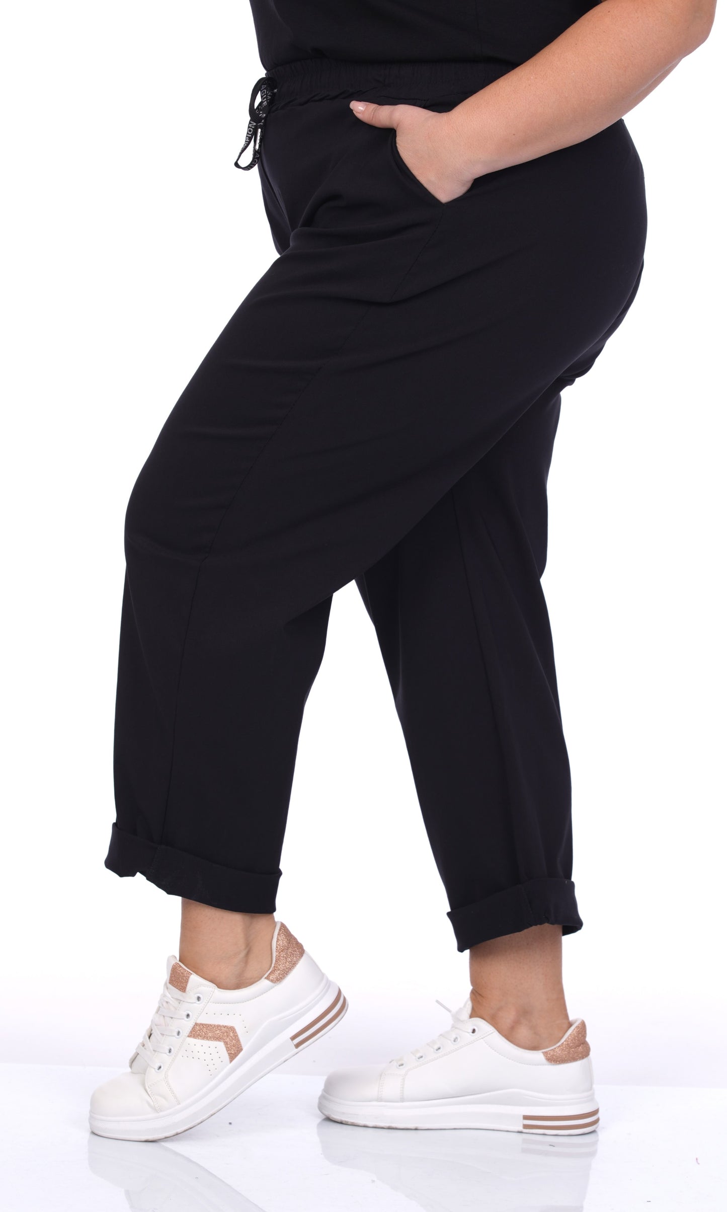 Plussize broek zwart