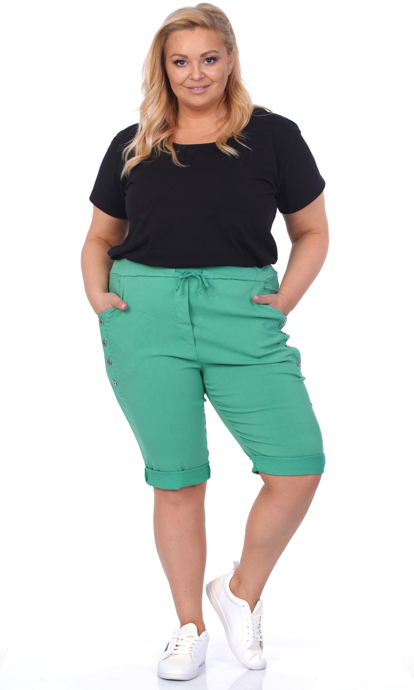 Bermuda plussize groen