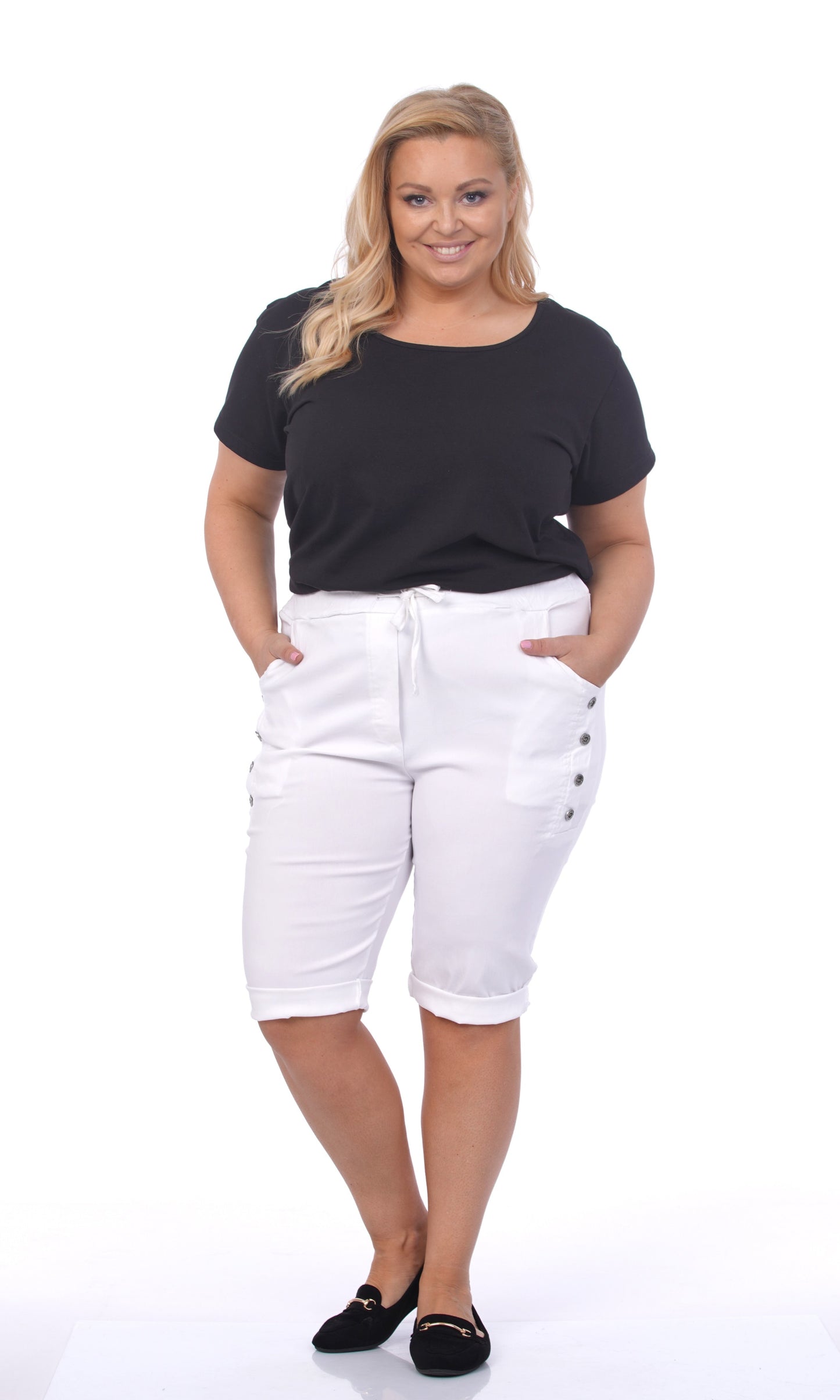 Bermuda wit Plussize