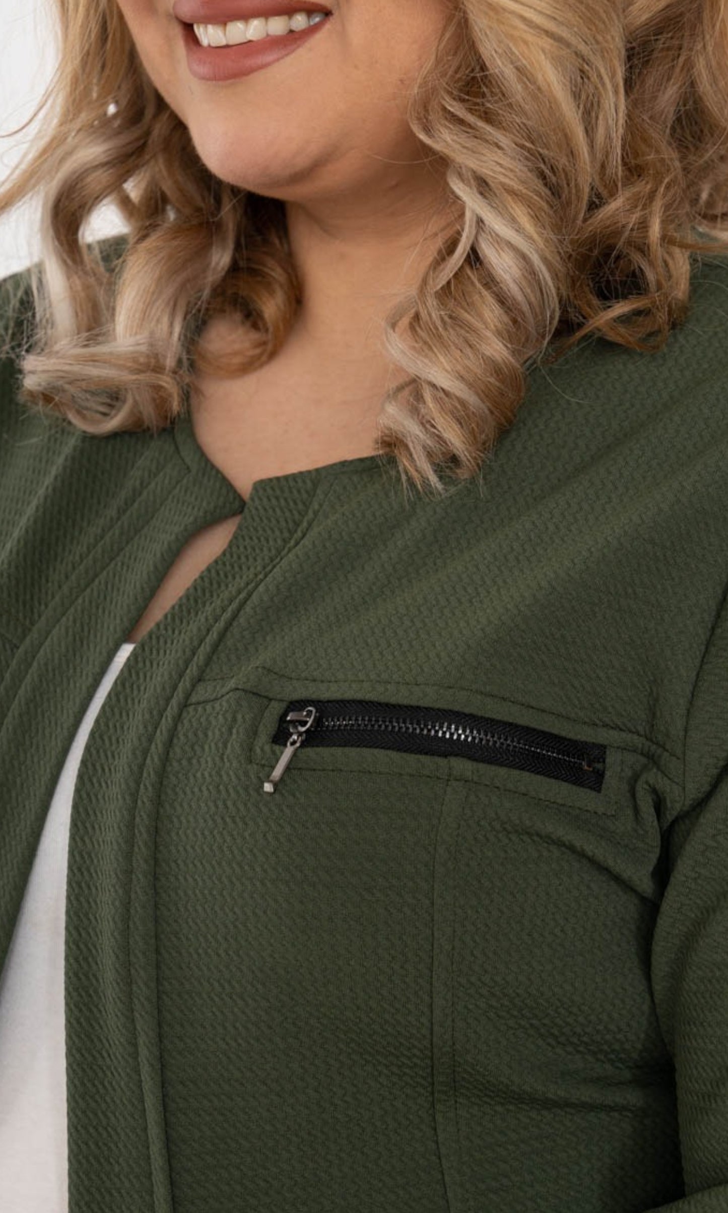 Blazer groen plussize
