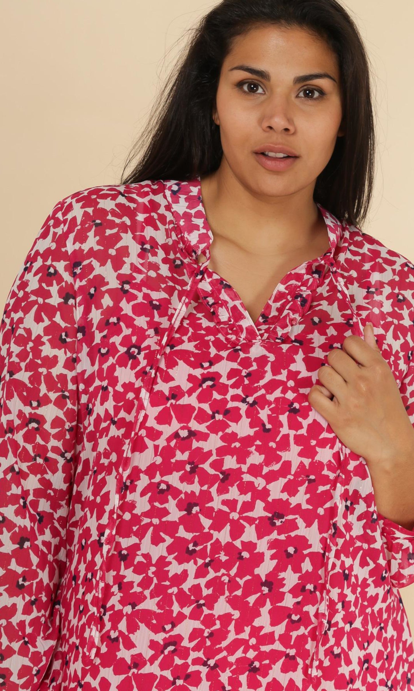 Plussize jurk lange mouwen