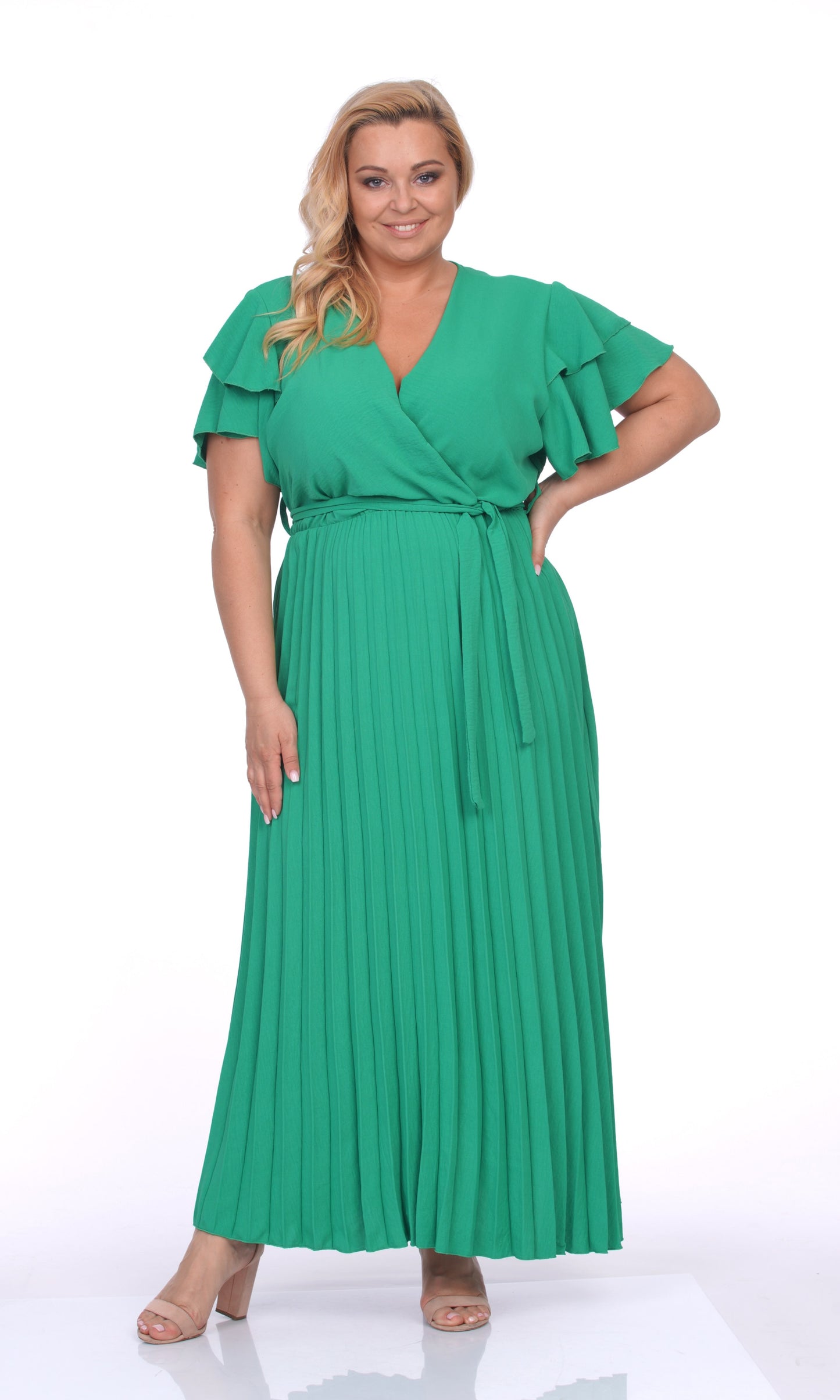 Plussize jurk groen