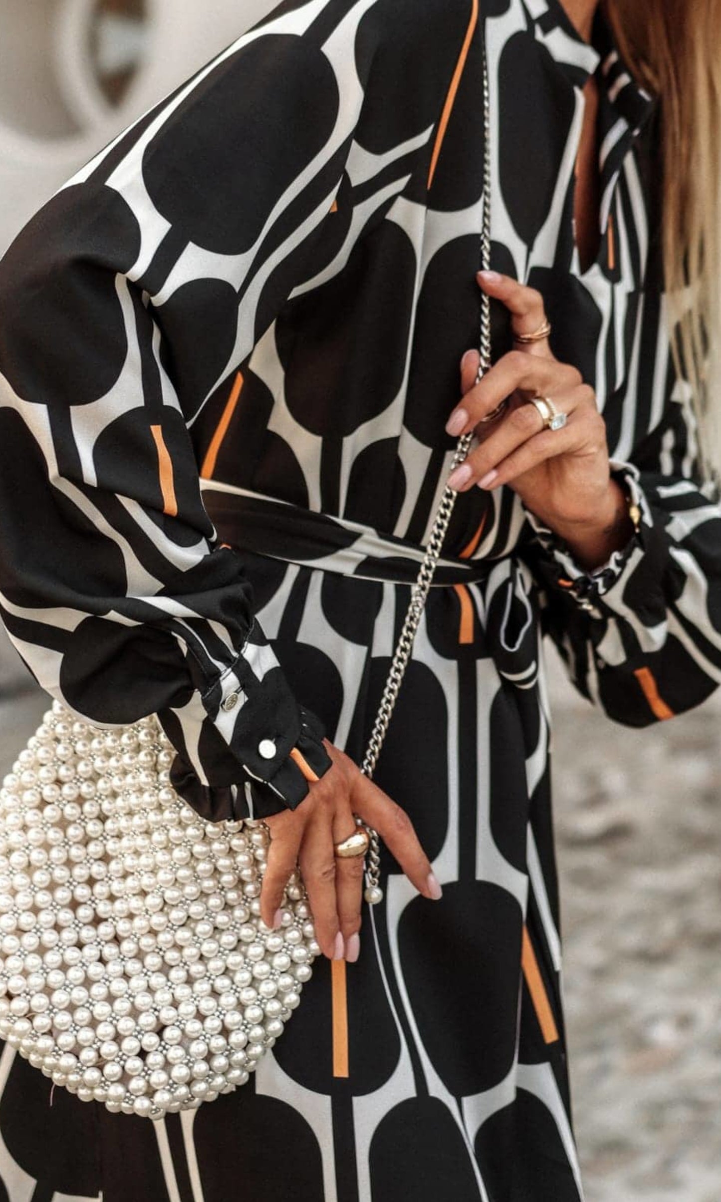 Jurk met print en details