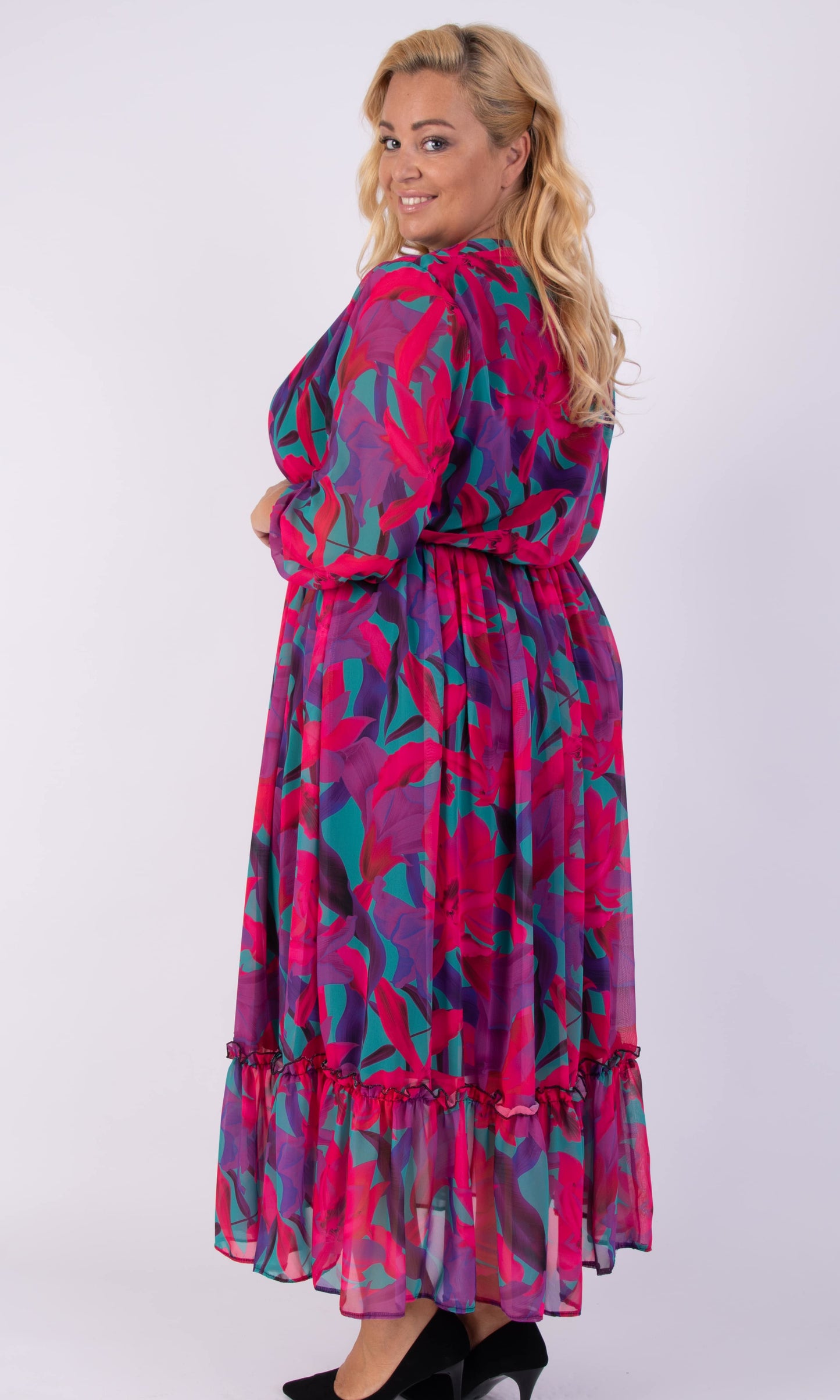 Plussize jurk rood