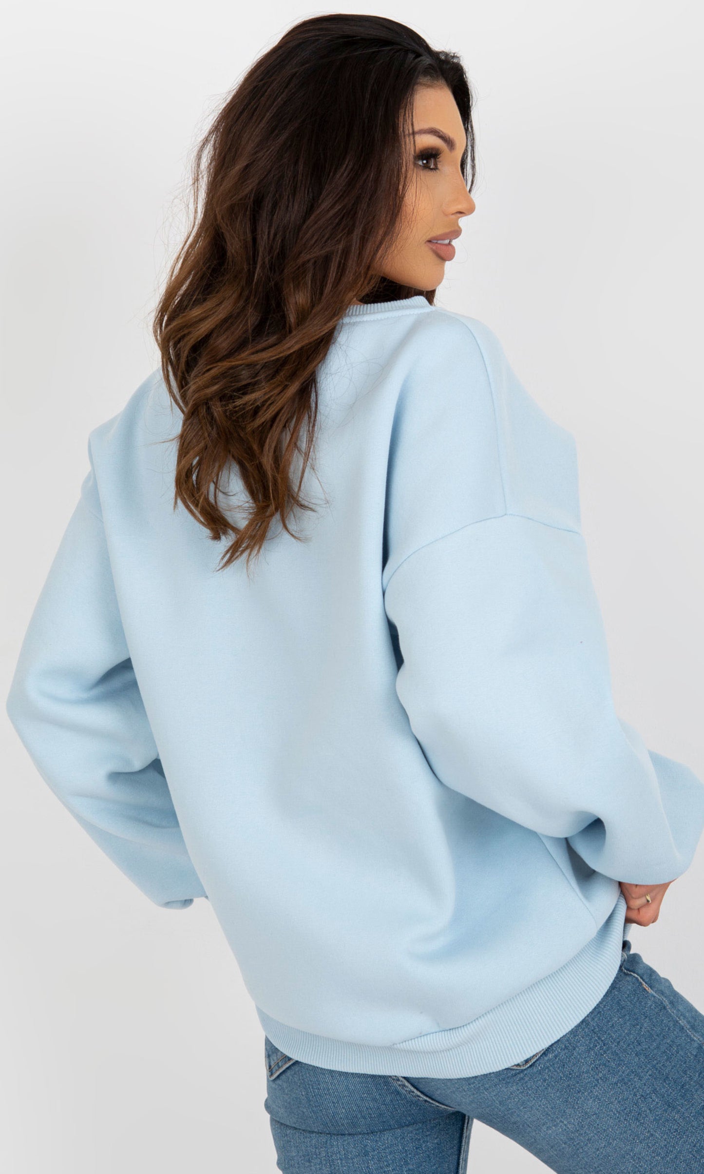 Trui blauw achterkant