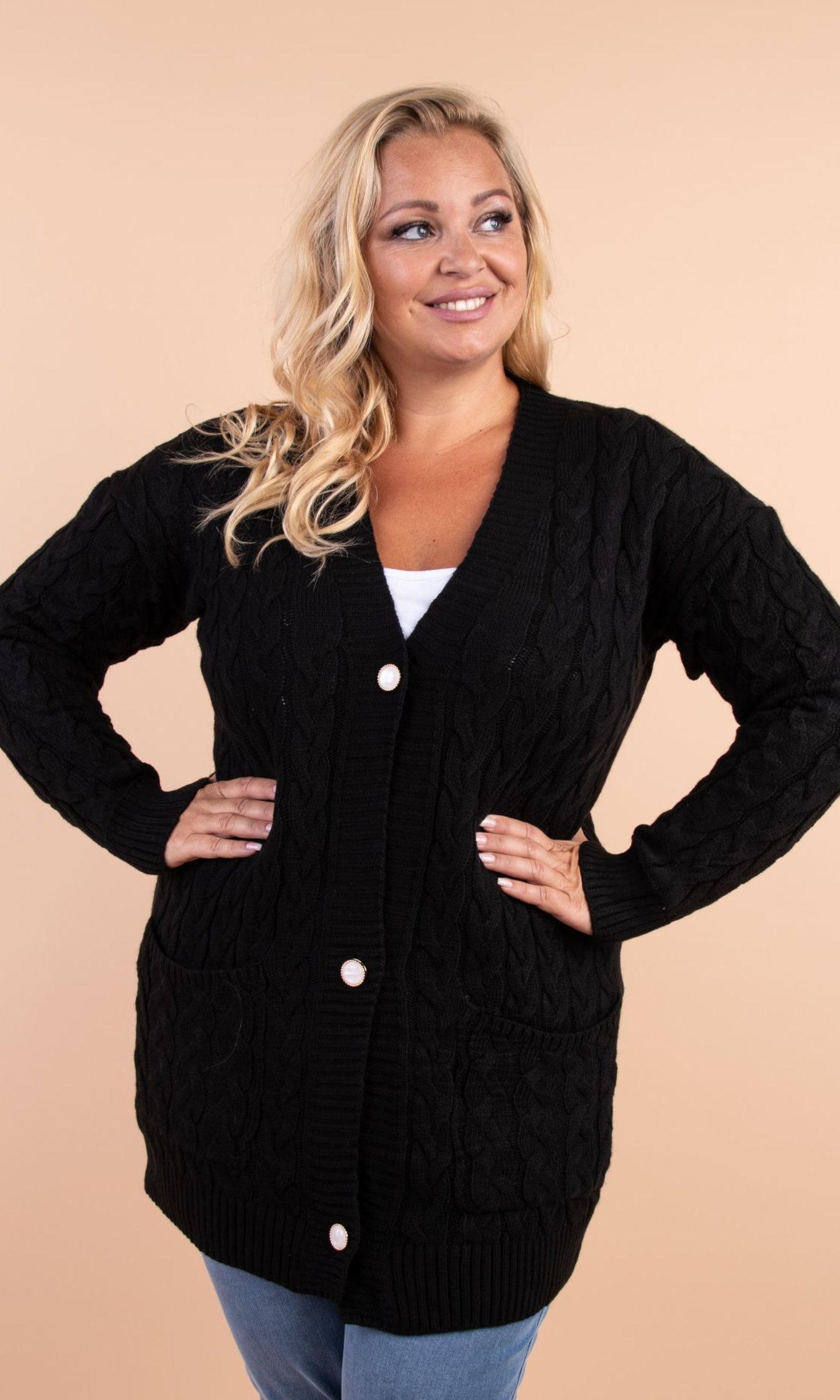 Plussize vest zwart Didi