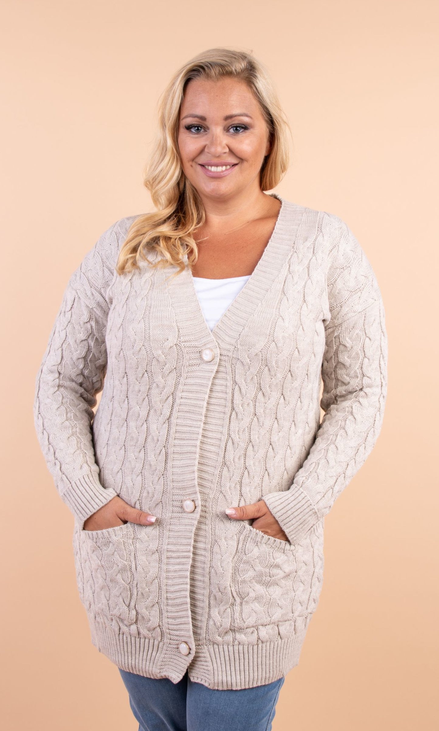 Plussize vest beige Didi