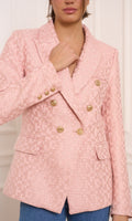 Fitted tweed blazer details