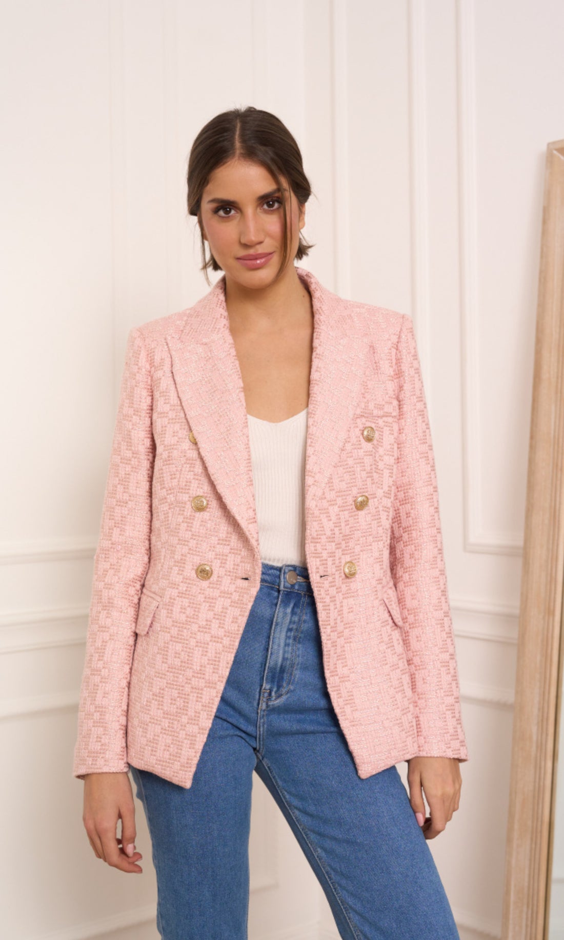 Fitted tweed blazer