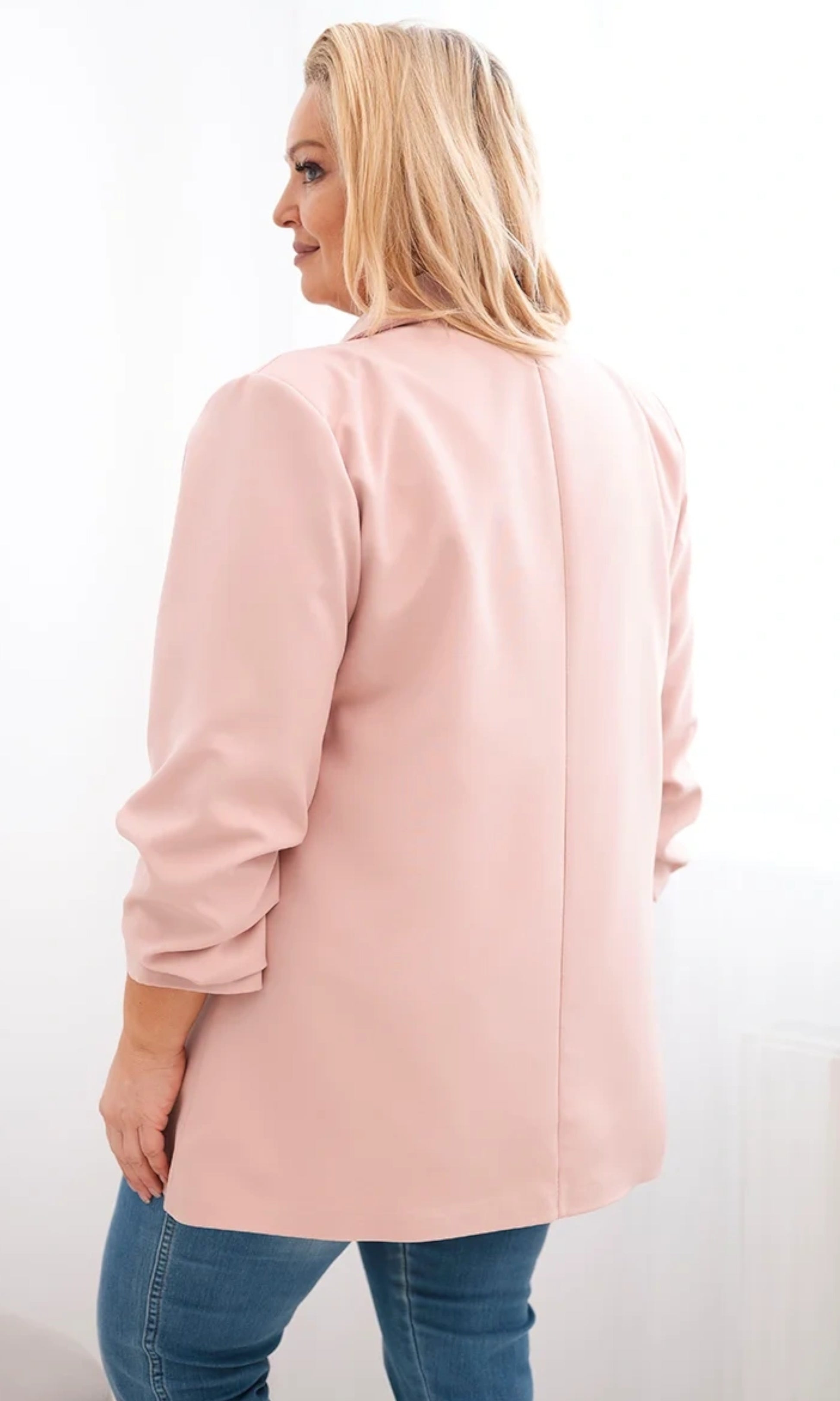 Blazer plussize lichtroze