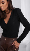 Body zwart met glitter