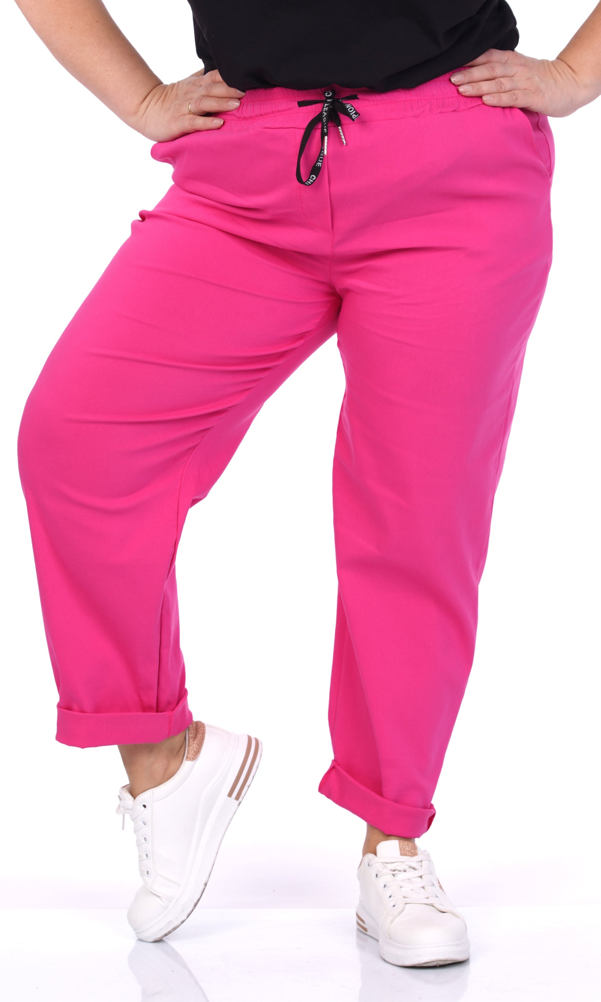 Bigsize broek roze