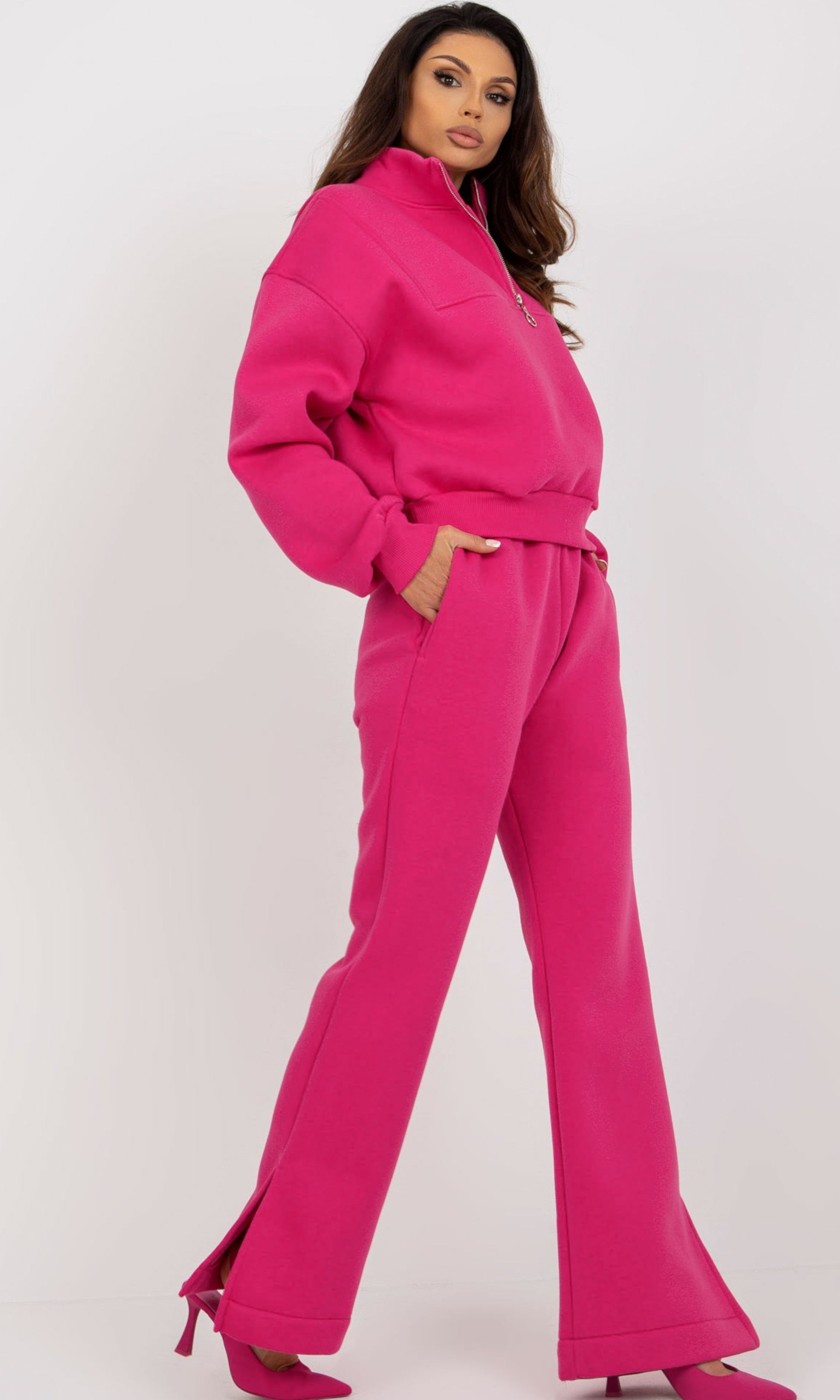 Huispak broek met split