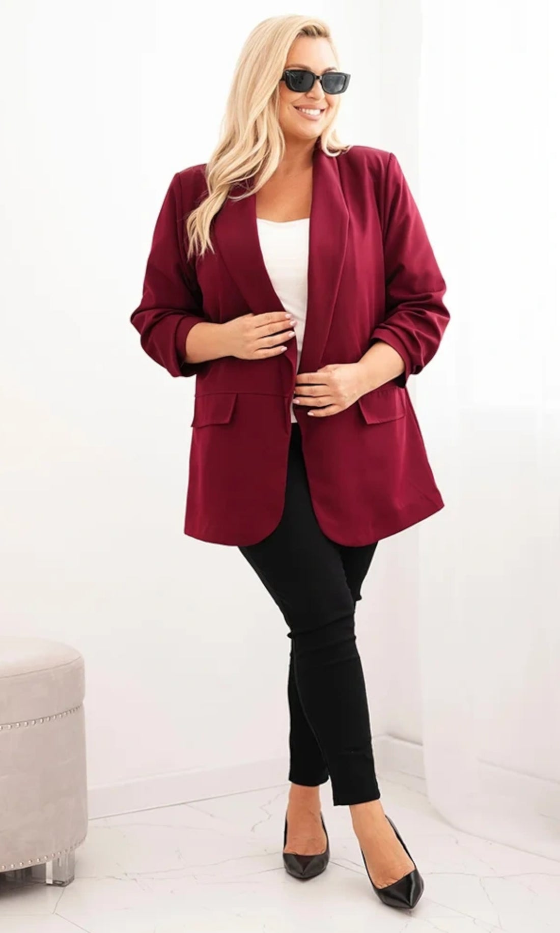 PLUSSIZE Blazer bordeaux Maaike