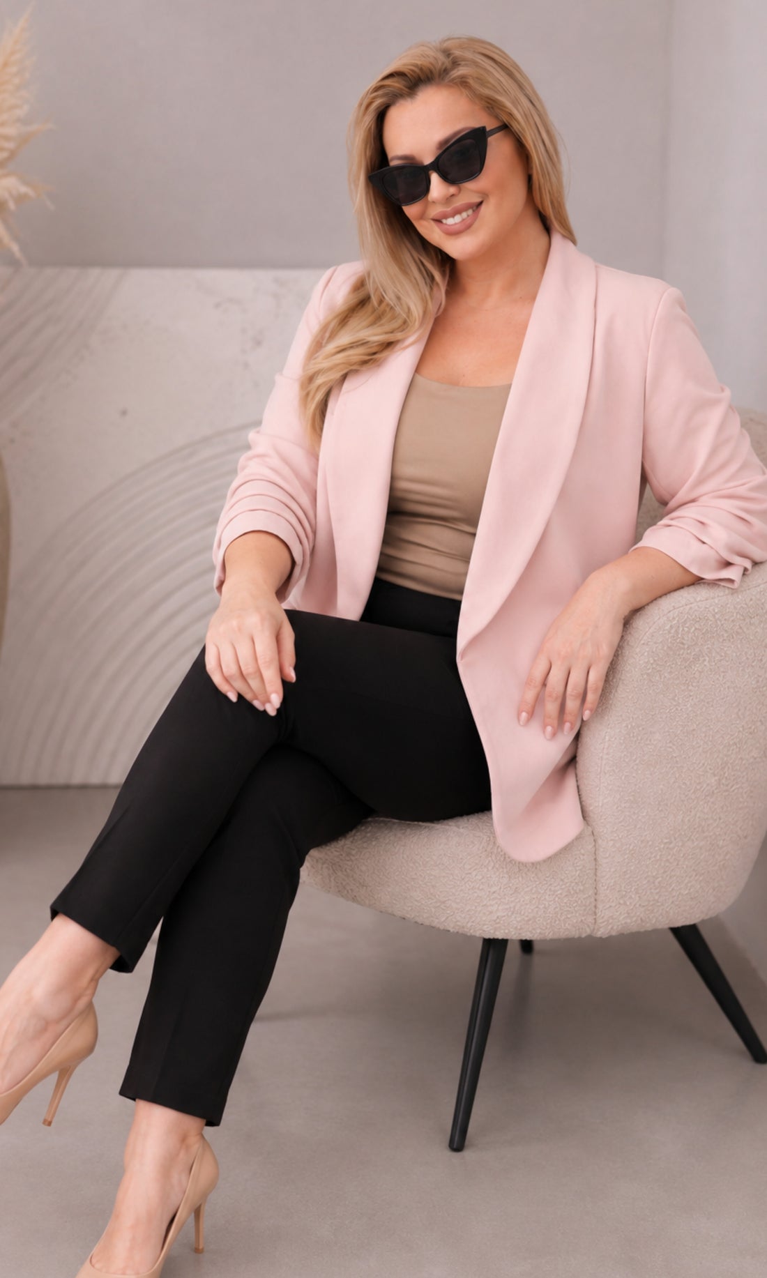 PLUSSIZE Blazer poederpink Maaike