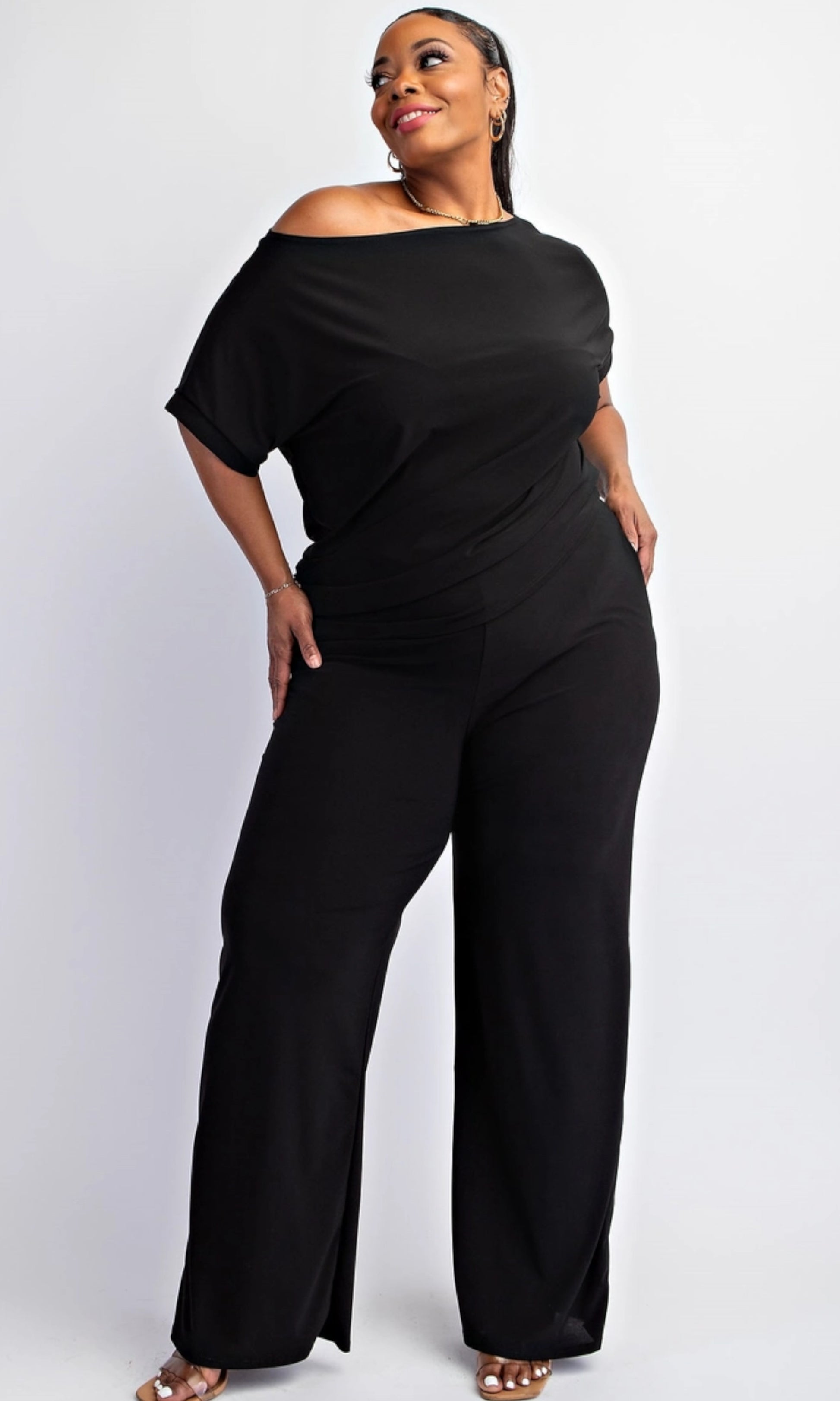 plussize set zwart 