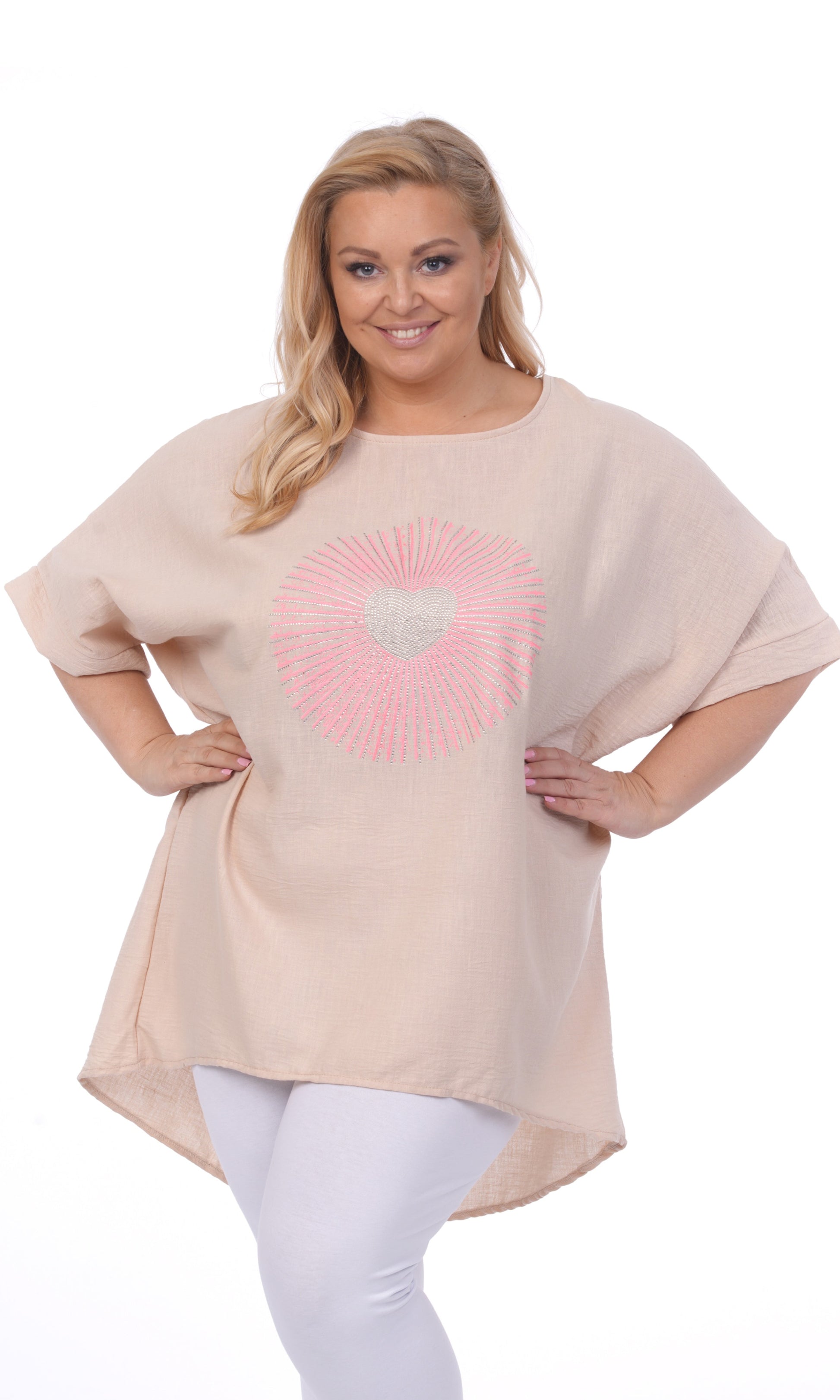 Top plussize beige