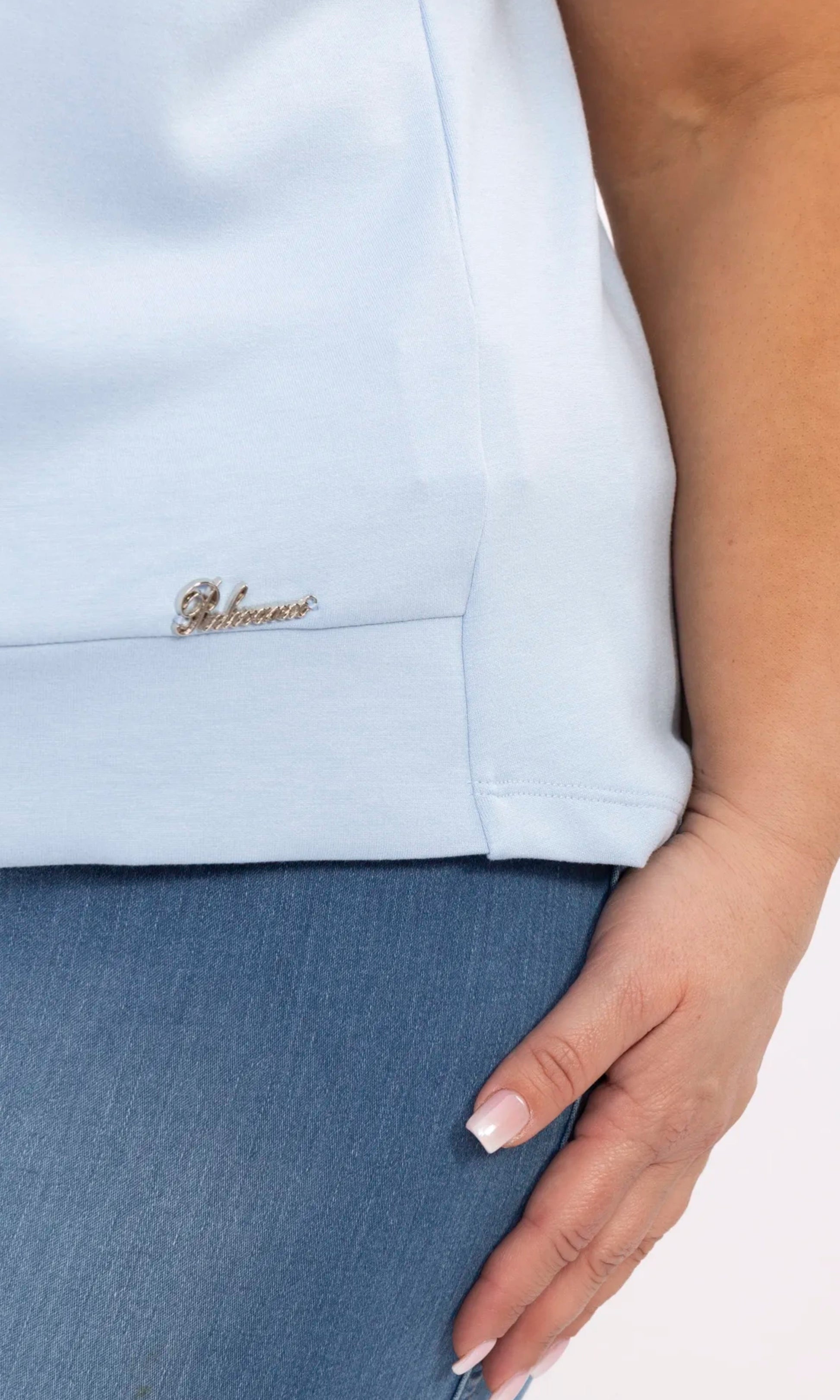 Top bigsize blauw