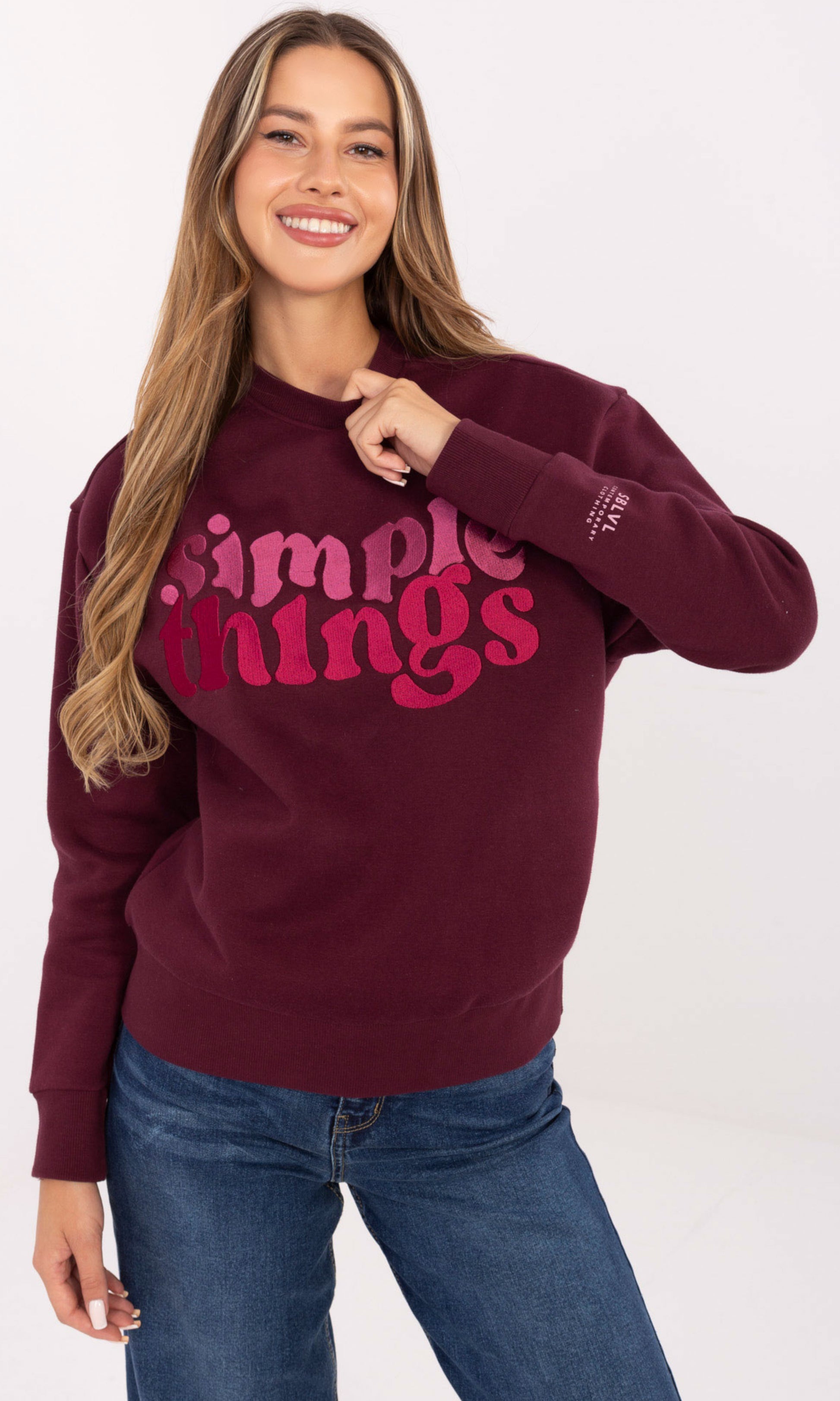 Trui simple Bordeaux