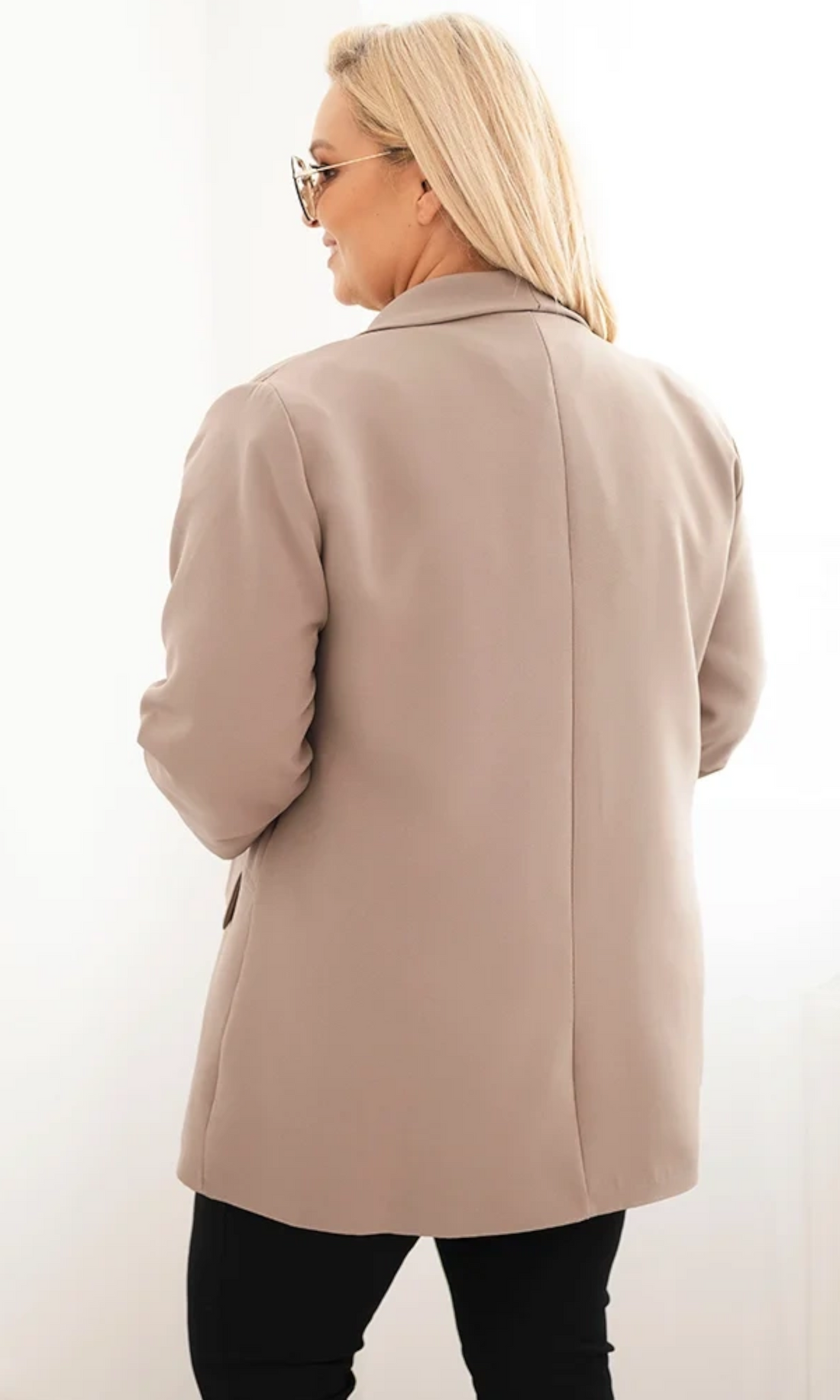 PLUSSIZE Blazer donkerbeige Maaike