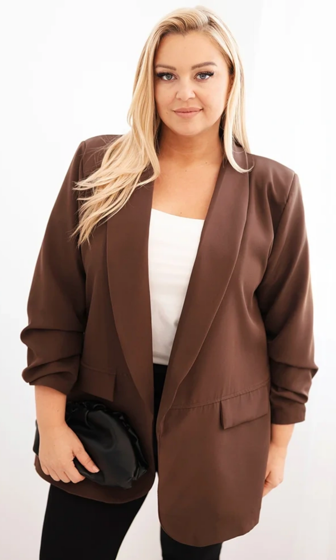 PLUSSIZE Blazer chocoladebruin Maaike