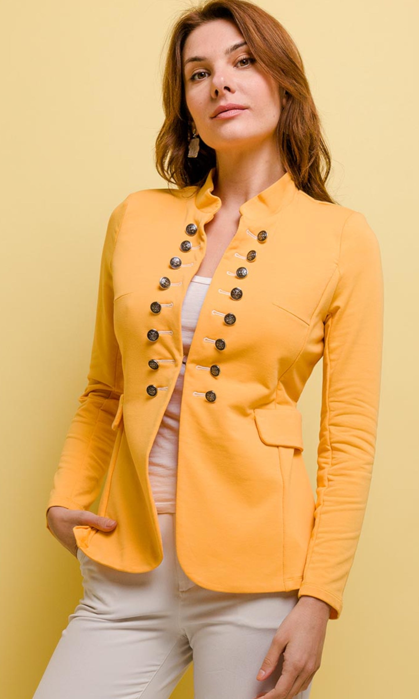 Blazer Yellow with buttons