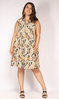 Plussize jurk paisley