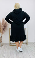 Comfortabele winterjurk zwart