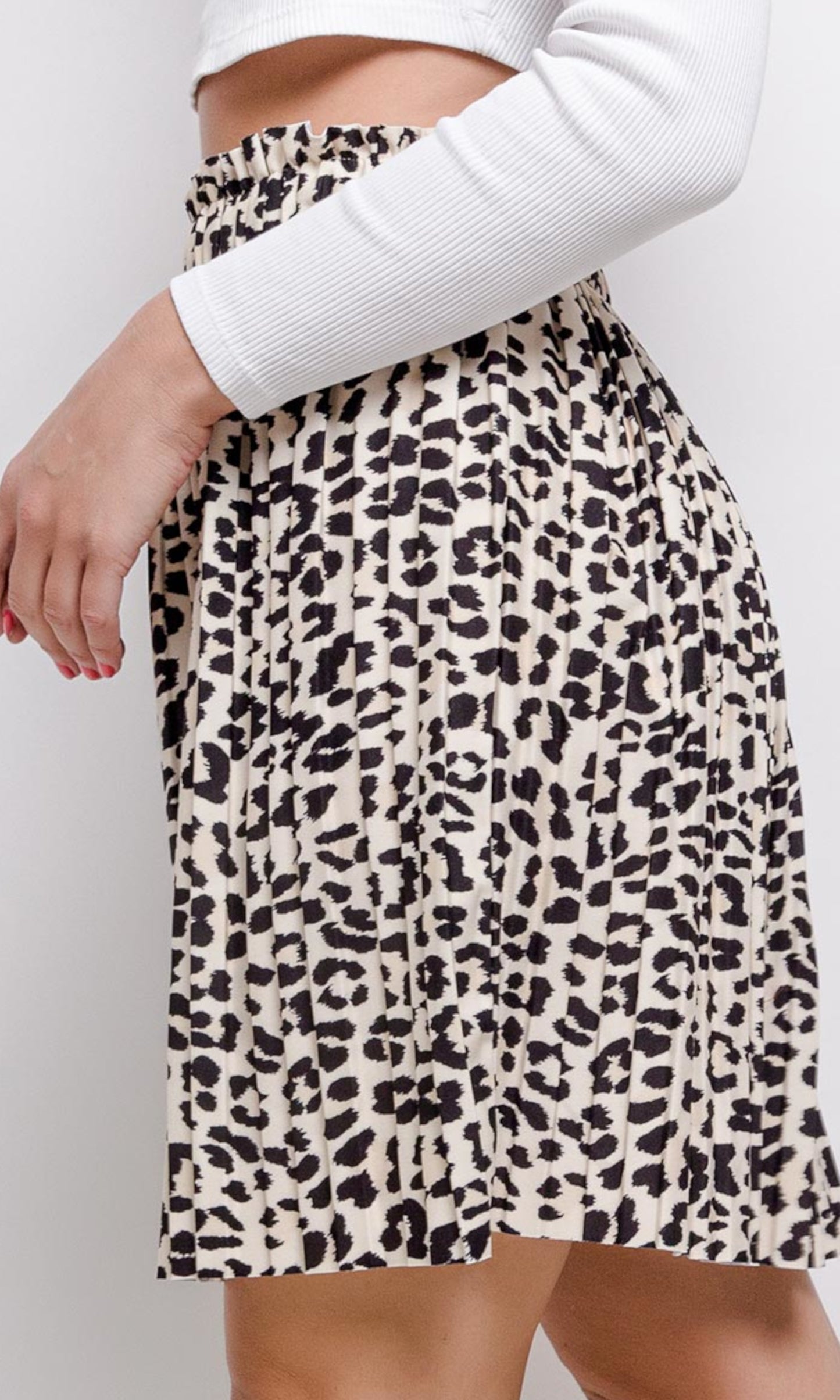 Skirt Leopard print beige