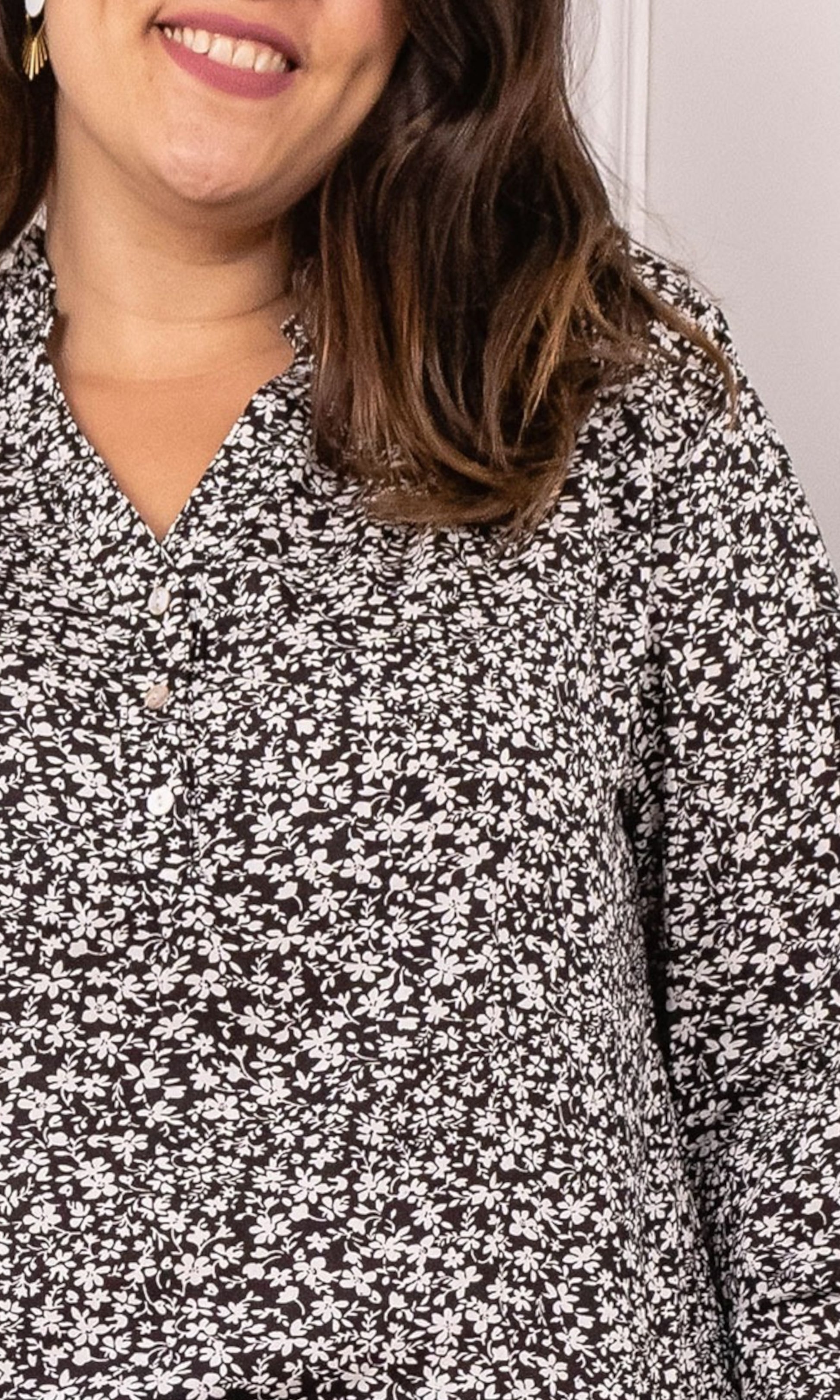 Plussize blouse bloemenprint