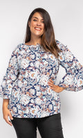 PLUSSIZE Top Maya blauw