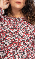 Plussize top met bloemenmotief