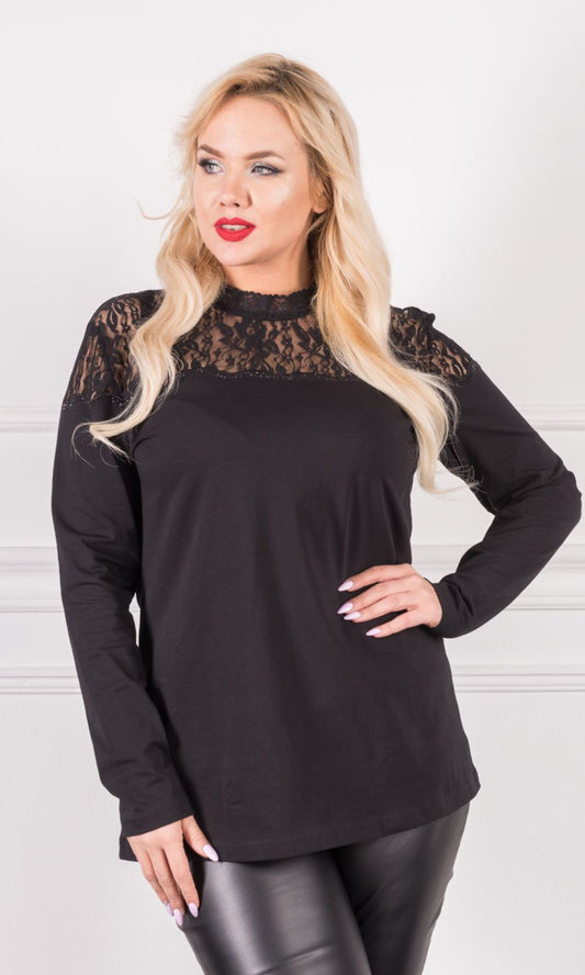 *PLUSSIZE* Top with lace Amy