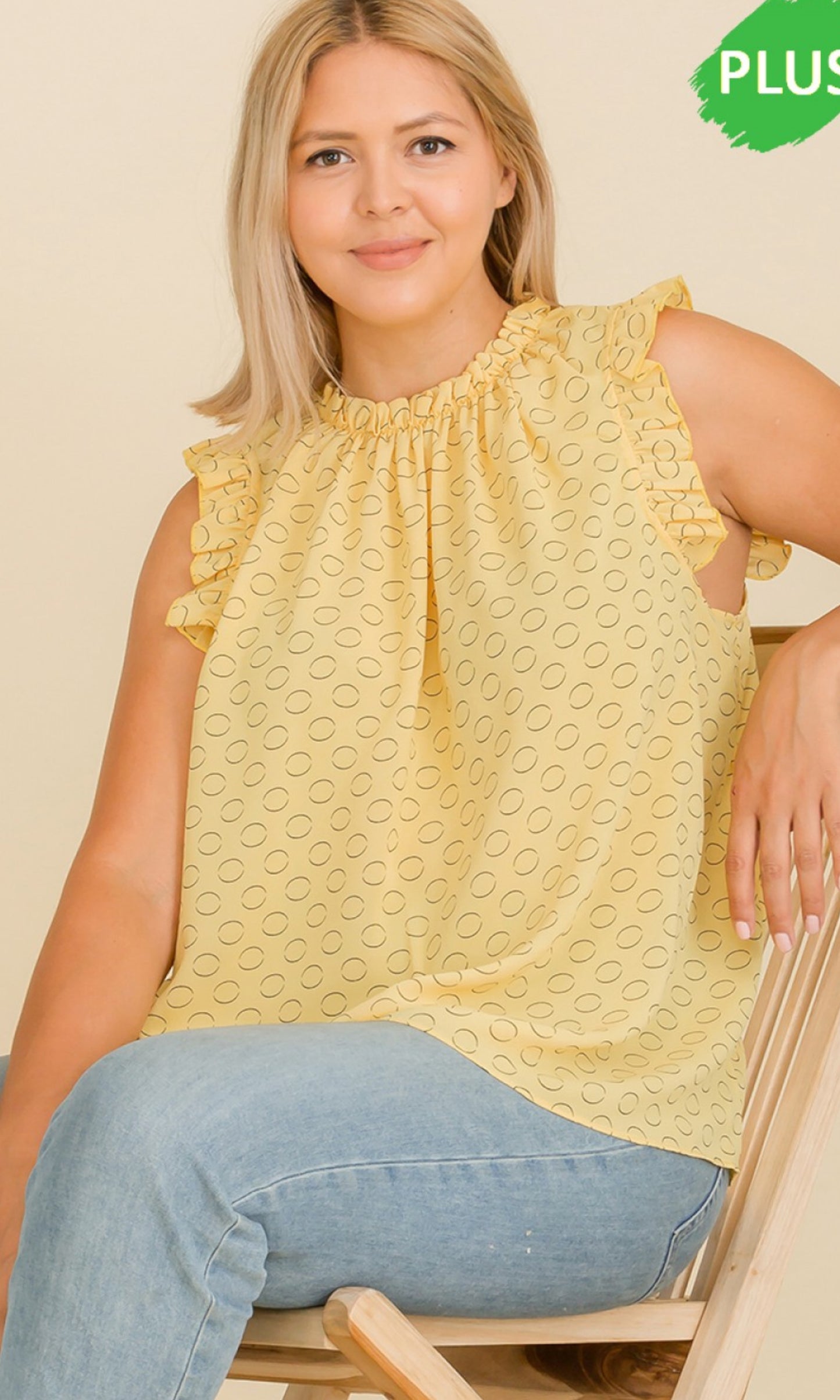 *PLUS SIZE* Top Yellow up to size 56