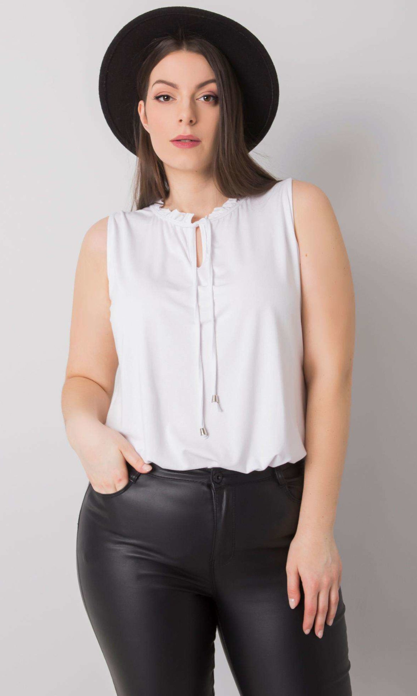 *PLUS SIZE* Top blanc Sarre