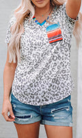 Plussize top met luipaardprint